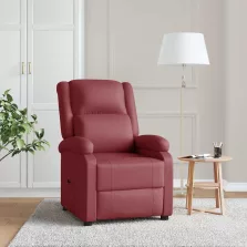 vidaXL bordó műbőr dönthető fotel
