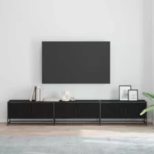 vidaXL TV szekrény Musta tammi 240 x 35 x 41 cm Faanyag
