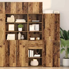   vidaXL Magasfiú fiókkal Öreg fa 50 x 42,5 x 185 cm Faanyag