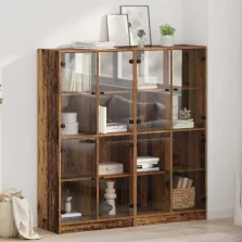 vidaXL Magasfiú 2 pcs Öreg fa 68 x 37 x 142 cm Faanyag