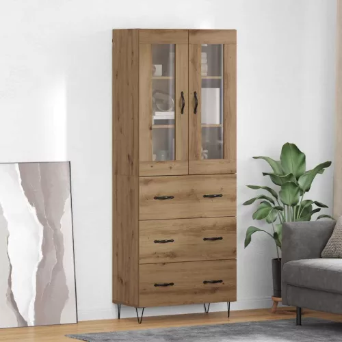 vidaXL Magasfiú fiókkal Artisan tölgy 69,5 x 34 x 90 cm Faanyag
