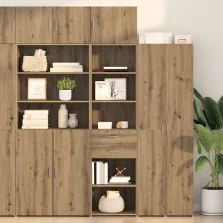   vidaXL Magasfiú fiókkal Artisan tölgy 50 x 42,5 x 225 cm Faanyag
