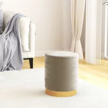 vidaXL sötétszürke kerek bársonyülőke tárolóval