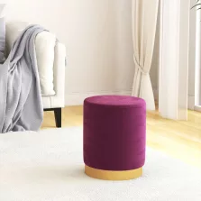 vidaXL lila kerek bársonyülőke tárolóval 31 x 37 cm