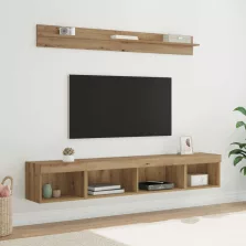   vidaXL TV falit kabinet szett leddel 5 pcs Artisan tölgy Faanyag