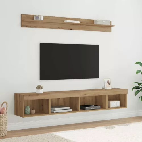 vidaXL TV falit kabinet szett leddel 5 pcs Artisan tölgy Faanyag
