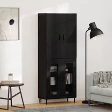 vidaXL Magasfiú 2 pcs Artisan tölgy Műanyag Fa és Üveg