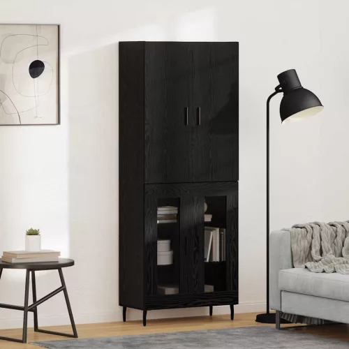 vidaXL Magasfiú 2 pcs Artisan tölgy Műanyag Fa és Üveg