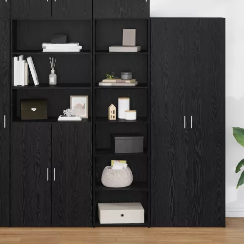 vidaXL Cabinet Fekete tölgy 50 x 41 x 185 cm Faanyag