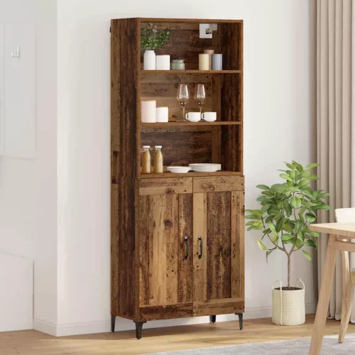 vidaXL Magasfiú 2 pcs Régi fa Faanyag