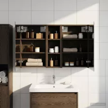   vidaXL Fürdőszobai Szekrény Szett 3 pcs 100 x 10,5 x 60,5 cm Faanyag