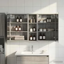   vidaXL Fürdőszobai Szekrény Szett 3 pcs 100 x 10,5 x 60,5 cm Faanyag