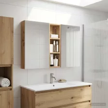   vidaXL Fürdőszobai Szekrény Szett 3 pcs 100 x 10,5 x 60,5 cm Faanyag