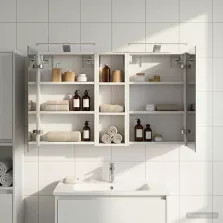   vidaXL Fürdőszobai Szekrény Szett 3 pcs 100 x 10,5 x 60,5 cm Faanyag
