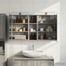   vidaXL Fürdőszobai Szekrény Szett 3 pcs 100 x 10,5 x 60,5 cm Faanyag