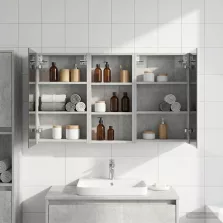   vidaXL Fürdőszobai Szekrény Szett 3 pcs 110 x 10,5 x 60,5 cm Faanyag
