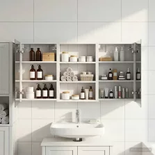   vidaXL Fürdőszobai Szekrény Szett 3 pcs 120 x 10,5 x 60,5 cm Faanyag