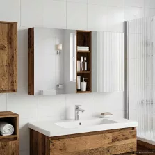   vidaXL Fürdőszobai Szekrény Szett 3 pcs 120 x 14,5 x 70 cm Faanyag