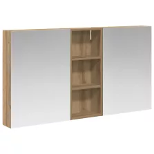  vidaXL Fürdőszobai Szekrény Szett 3 pcs 130 x 14,5 x 70 cm Faanyag