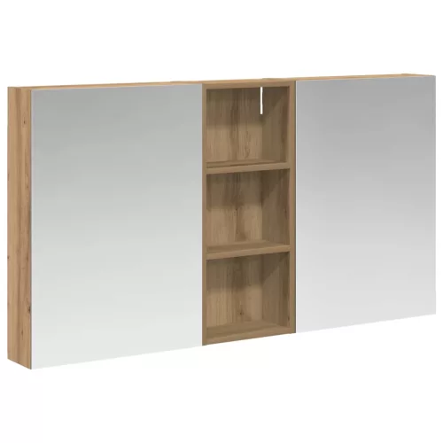vidaXL Fürdőszobai Szekrény Szett 3 pcs 130 x 14,5 x 70 cm Faanyag