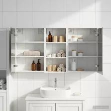   vidaXL Fürdőszobai Szekrény Szett 3 pcs 116 x 16 x 62,5 cm Faanyag