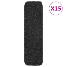  vidaXL 15 db antracit négyszögű csúszásmentes lépcsőszőnyeg 75 x 20 cm