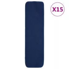   vidaXL 15 db sötétkék négyszögű csúszásmentes lépcsőszőnyeg 75 x 20 cm