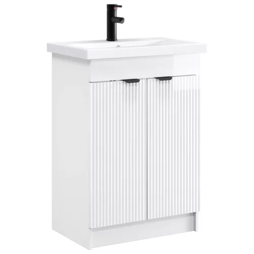 vidaXL Fürdőszoba bútor szett Magasfényű Fehér 78,5 x 37,5 x 81 cm