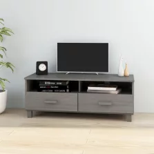   vidaXL HAMAR világosszürke tömör fenyőfa TV-szekrény 106 x 40 x 40 cm