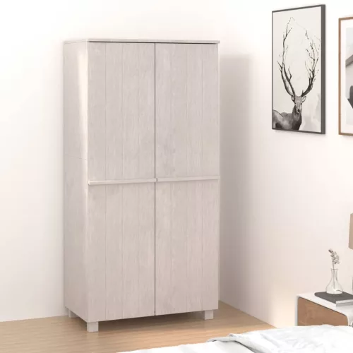 vidaXL HAMAR fehér tömör fenyőfa gardrób 89 x 50 x 180 cm