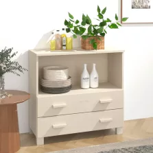   vidaXL HAMAR mézbarna tömör fenyőfa tálalószekrény 85 x 35 x 80 cm