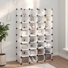   vidaXL átlátszó polipropilén cipőtartó 93 x 36,5 x 140 cm