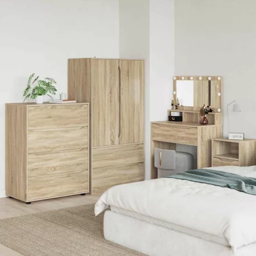 vidaXL Tároló szekrények Sonoma tölgy 80 x 48 x 105 cm Faanyag