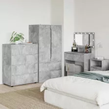   vidaXL Tároló szekrények Beton Szürke 80 x 48 x 105 cm Faanyag