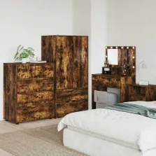   vidaXL Tároló szekrények Füstölt tölgy 80 x 48 x 105 cm Faanyag