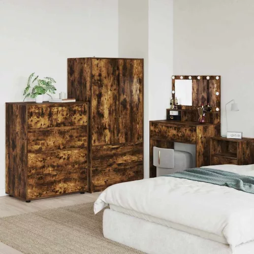 vidaXL Tároló szekrények Füstölt tölgy 80 x 48 x 105 cm Faanyag
