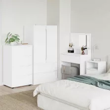 vidaXL Tároló szekrények Fehér 60 x 48 x 105 cm Faanyag
