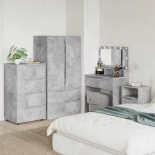   vidaXL Tároló szekrények Beton Szürke 60 x 48 x 105 cm Faanyag