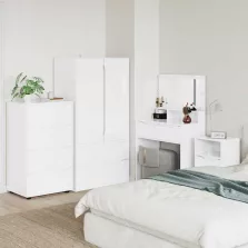   vidaXL Tároló szekrények Magas Fényű Fehér 60 x 48 x 105 cm Faanyag