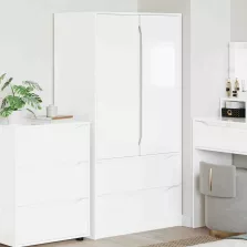   vidaXL Fürdőszoba Székény Magas Fényű Fehér 79,5 x 49 x 156 cm Faanyag