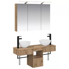   vidaXL Fürdőszobai Szekrény Szett 4 pcs 100 x 14,5 x 70 cm Faanyag