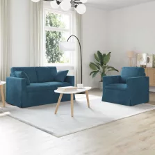 vidaXL Kanapé 2 pcs Kék