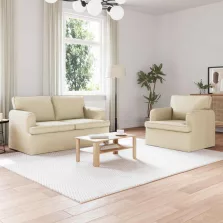 vidaXL Kanapé 2 pcs Krém