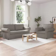 vidaXL Kanapé 2 pcs Tópszínű