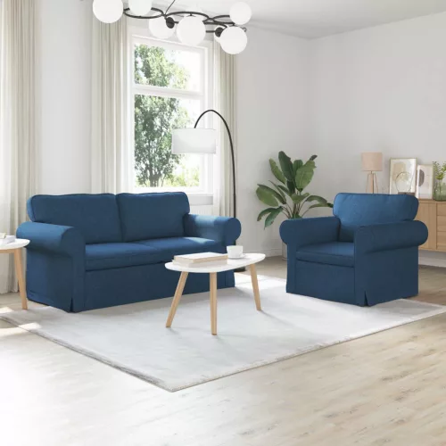 vidaXL Kanapé 2 pcs Kék
