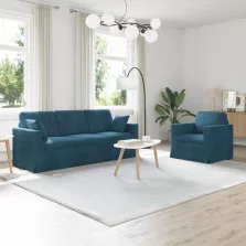 vidaXL Kanapé 2 pcs Kék
