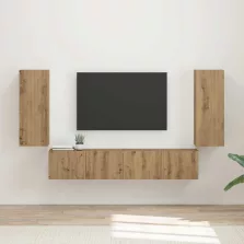 vidaXL TV falit kabinet szett 4 pcs Artisan tölgy Faanyag