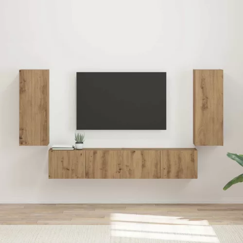 vidaXL TV falit kabinet szett 4 pcs Artisan tölgy Faanyag
