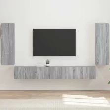 vidaXL TV falit kabinet szett 4 pcs Szürke Sonoma Faanyag