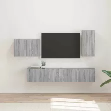 vidaXL TV falit kabinet szett 4 pcs Szürke Sonoma Faanyag